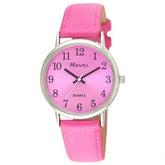 Ravel Ladies Classic Brights Leather Strap Watch Bright Pink Sekonda